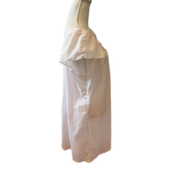 Vintage 60s 70s Pink Lace Trim Cap Sleeve Midi Nightgown - Picture 5 of 5